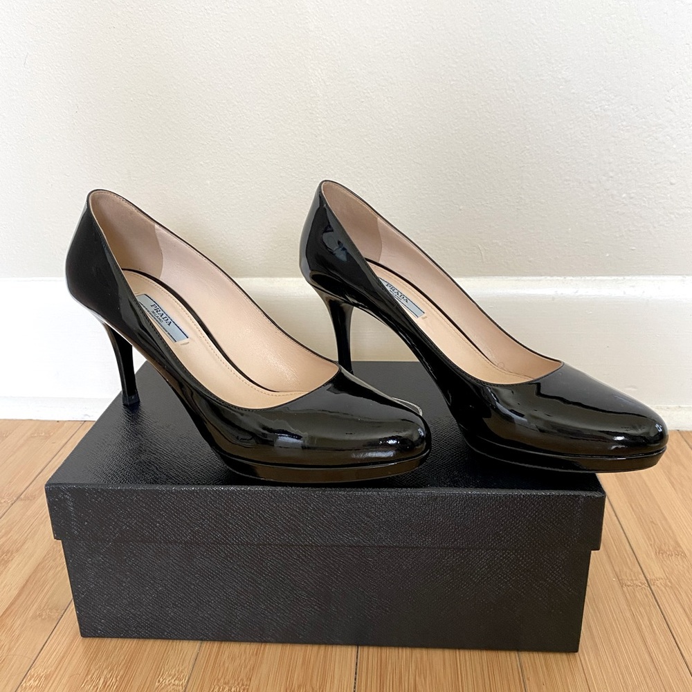 PRADA | Heels - Black, Vernice, Patent Leather Pumps